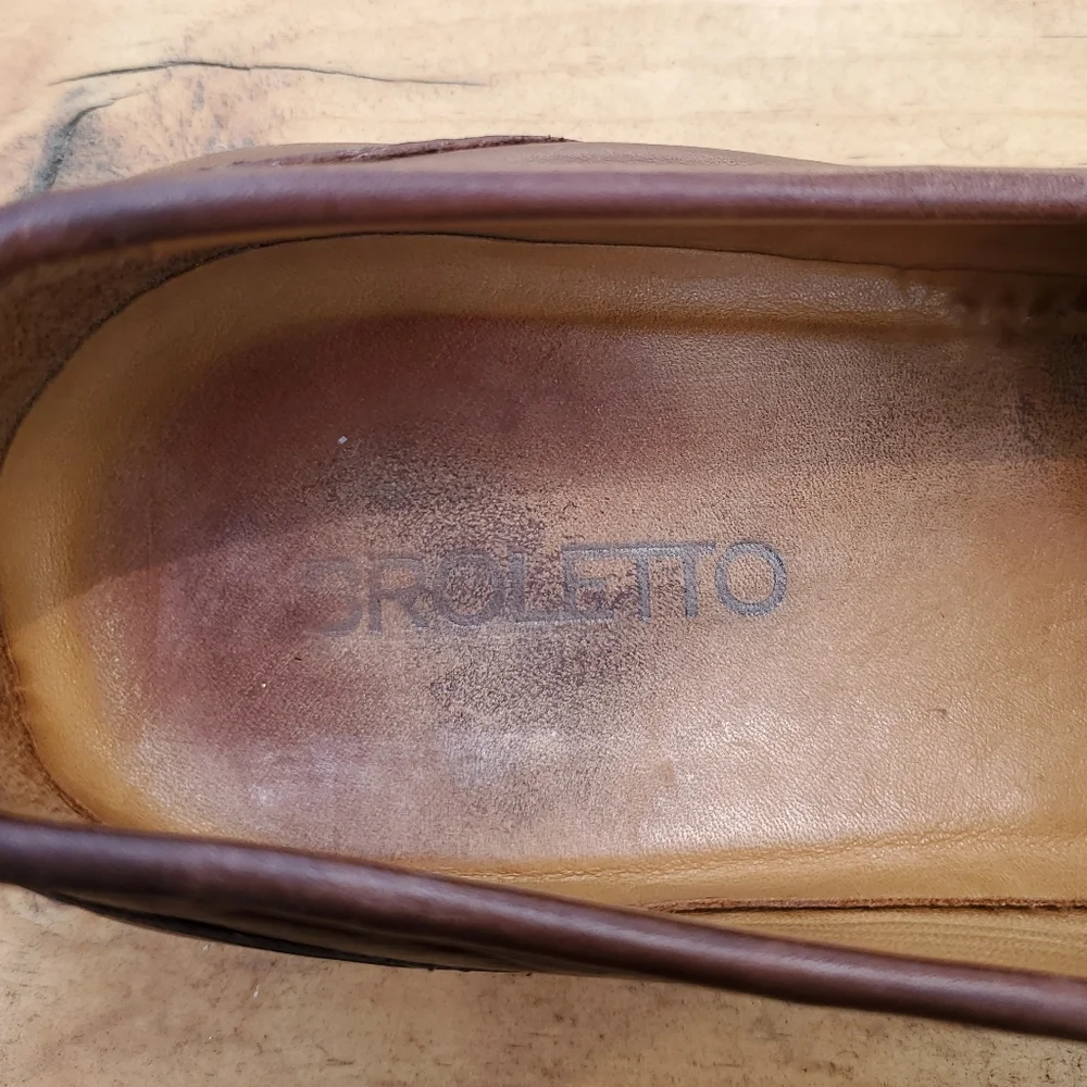 BROLETTO Italian Loafers. Men's Size 12. Brown Leather. GPWC. - Picture 9 of 10